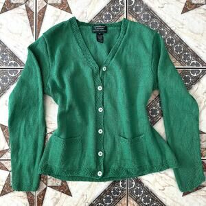 Exclusive Hand Knit for Ralph Lauren Medium Green Cardigan